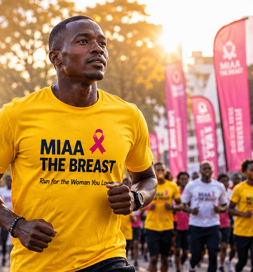 A man running at a MIAA Marathon and Walk event
